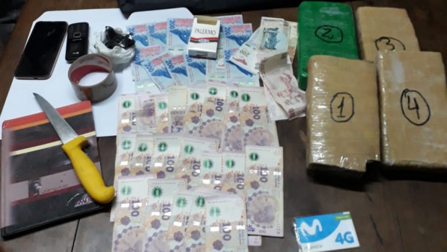 Encontraron nieve en primavera: Secuestraron cocaína y casi 3 kilos de marihuana en Villa Germinal