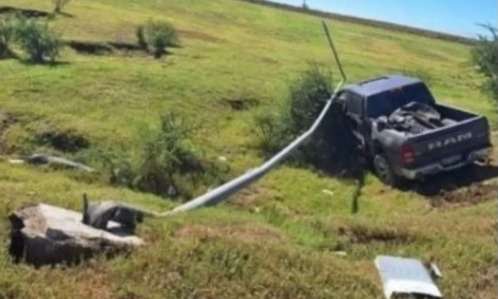 Luego de un despiste: Dos pampeanos chocaron cerca de Almafuerte y resultaron ilesos