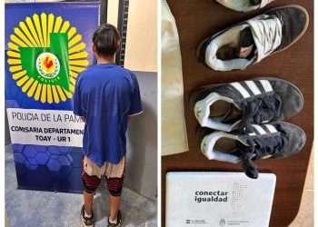 Los objetos fueron recuperados: Joven fue asaltado en la calle y le robaron zapatillas y una computadora
